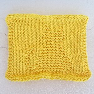 Buttery Soft Handmade Knit Cat Washcloth
